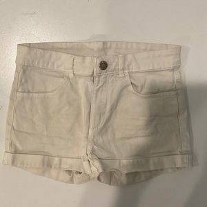 White Jean Shorts Youth